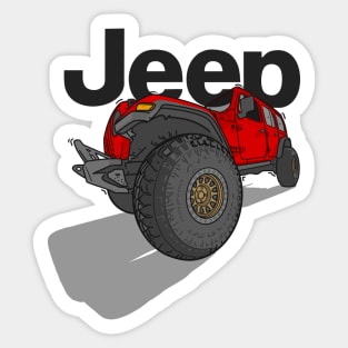 Jeep Design - Red Sticker